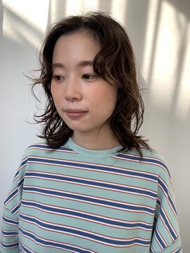 ハニーマスタード(HONEY MUSTARD) 【ゲストスタイル】リラックスムードのミディアムパーマ