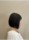 20代30代40代前下がりストレート大人ボブアゴライン