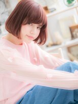 モッズヘア 越谷(mod's hair)&nbsp;個性的チェリーブラウンシンプル前下がりボブc5越谷10代20代30代