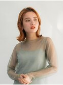 大人な外ハネミディアムボブ 1