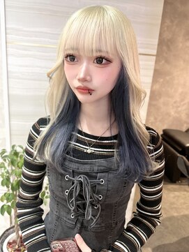 エルバイラビス 大宮(elu by lovis) 《Kanna》レイヤーロング/韓国/シルバーベージュ/イメチェン