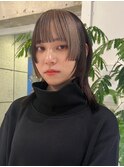 姫カットデザインカラー前髪カット顔まわりカット