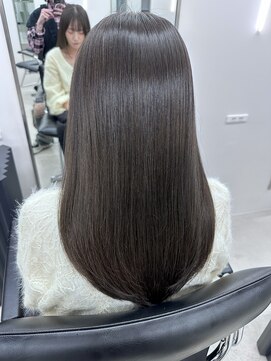 シンパ(sympa) 髪質改善縮毛矯正×グレージュカラー7Lv