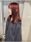 【立川cres小山】ブリーチなしダブルカラーCherry red
