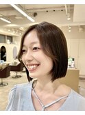 ボブ×大人可愛いボブ×前髪長め×透明感カラー×横浜