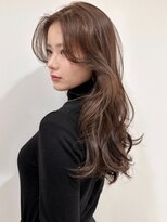 グローブス オモハラ(THE GLOBES OMOHARA)&nbsp;レイヤーカット　ロング　かきあげ前髪　ブラウンベージュ