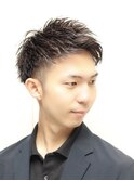 ツーブロックビジネス束感ショートスタイル