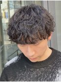 盛岡メンズ波巻きパーマシャドウパーマッシュフェザーパーマ30代