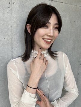 20代30代ボブ/ミディアムレイヤー／グレージュ/透明感/天神/大名