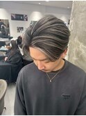 フェザーショートアップバングセンターパートメンズハイライト