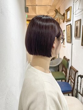 プライベートサロン キッテ(private salon kitte.) カシスパープルなボブ