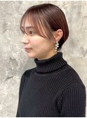 ミルクティーブロンド/ダークブルー/デジタルパーマ/町田