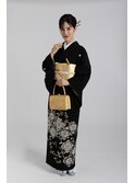 【カタログ】黒留袖レンタル　着付け　ヘアセット