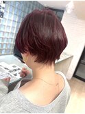 【遠藤】ショートボブ×レッド系カラー
