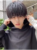 ニュアンスパーマラウンドマッシュ縦落ちパーマ