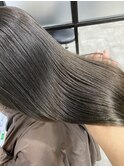 小顔セミウェットウェーブピンクベージュハイライトカラー