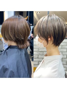 アヴァロン(AVALON) 絶壁解消×グレージュ×ひし形ショートボブ【中村】★