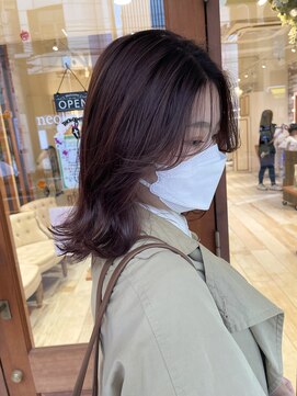 ネオリーブ クタ 町田店(Neolive kuta) 韓国風お色気フェイスレイヤー×ピンクブラウン【町田/町田駅】