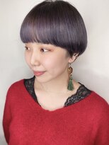 モリオフロムロンドン 原宿本店(morio from London)&nbsp;【morio原宿】マッシュショート／極細ハイライト／紫カラー