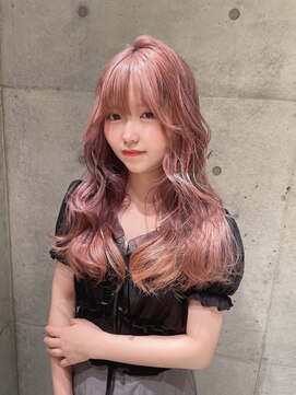 ロンド レア 天神大名店(Lond Le’a) ミディアムヘアデザインカラーフェイスフレーミング暗めカラー