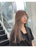 福岡 ブリーチ ベージュ グレージュ ダブルカラー ハイライト