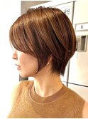 30代40代大人女性/前髪ありショートボブ/ショートヘア/髪質改善