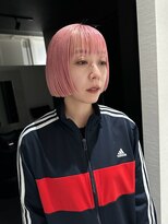 ヘアーナナシ(HAIR 774)&nbsp;リップラインボブ×ホワイトピンク