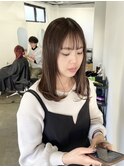 韓国風/レイヤーカット/小顔/前髪/グレージュ/新越谷/南越谷