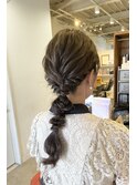 ヘアアレンジ編み下ろし