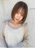 顔型別ヘアスタイル特集/チェリーブラウン/ボブカット