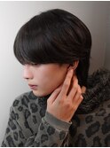黒髪マッシュナチュラルマッシュメンズヘア韓国ツーブロック