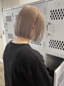 リムレスバイサンク 万代 新潟駅(LIMLESS by cinq) ミルクティーベージュカラーケアブリーチカラーピンクベージュ