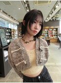 レイヤーボブ/顔まわりレイヤー/ボブ/外ハネボブ/小顔/表参道