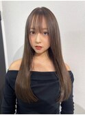 桑名ロングレイヤーカットハッシュカット透明感カラー重めロング