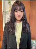 ツヤ感ラベンダー×姫カット