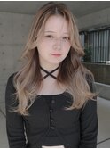 渋谷ミルクティーベージュハイトーンカラーヘーゼルベージュ30代