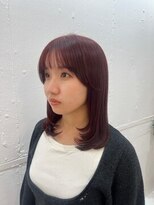 プレフル(playfull)&nbsp;30代40代ショートボブウルフカットボブウルフ韓国ボルドー