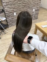 ヘア カンパニー トワ 千葉店(TOWA)&nbsp;千葉/千葉駅/ダブルカラー/オリーブグレー/黒髪/ヘッドスパ