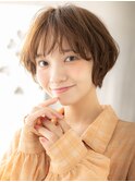 ヘーゼルブラウンひし形ショートマッシュパーマY上尾20代30代