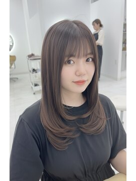 アイニ 天王寺アポロ店(aini) カラーハイライトハッシュカットレイヤーカットボブ髪質改善