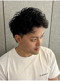 メンズショートスパイキーショートナチュラルパーマカールパーマ