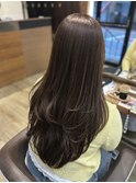韓国風ロングレイヤーブルーベージュ