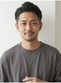 池袋 アップバング ツーブロック オールバック メンズカット