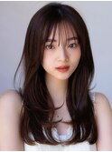 ★コテ巻き風パーマデジタルパーマ韓国風パーマ顔周りカット前髪