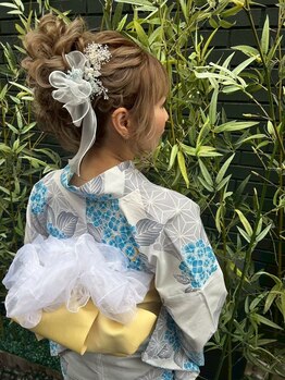 ケイティ(Keity)の写真/夏祭り、花火大会に★ヘアセット&浴衣¥4500~/スピードセット&浴衣¥4000~/ヘアアレンジ&浴衣着付¥3700~