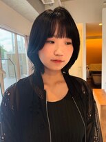 マイン(mine) くびれボブ レイヤーボブ 大人ボブ 透明感 地毛風カラー