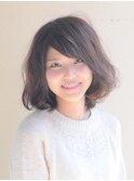 くせ毛風のやんわりボブ【町田　美容室】