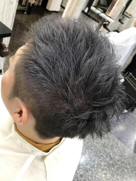 ビューティーコレクション 静岡北店 メンズ グレー パープル系アッシュカラー