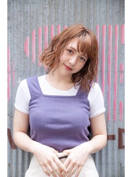 エース (ACE) ACE 横浜　無造作スタイリング×アプリコットオレンジ