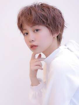 アグ ヘアー シフォン 淡路店(Agu hair chiffon) 《Agu hair》ピンク×ハンサムショート